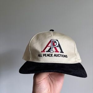 vintage ALL PEACE AUCTIONS trucker hat cap
